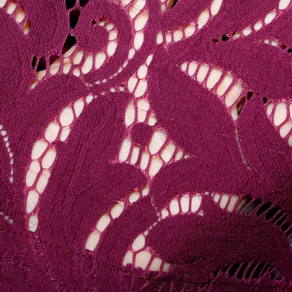 Cabi "Plumberry Frolic" Lace Overlay Skirt - Picture 8 of 12